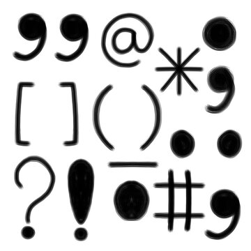 Punctuation Symbols Collection Vector Illustration