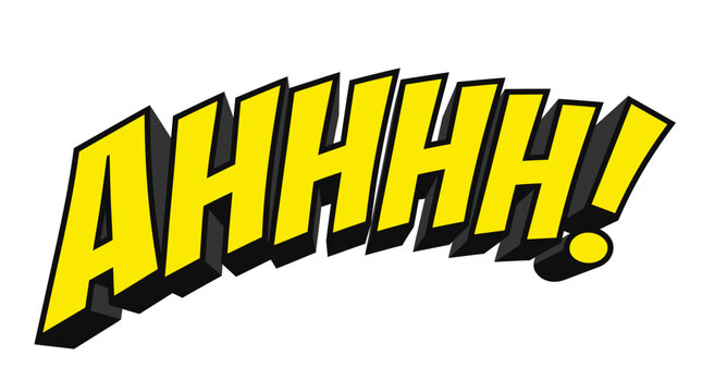 Comic book expression of surprise and shock.