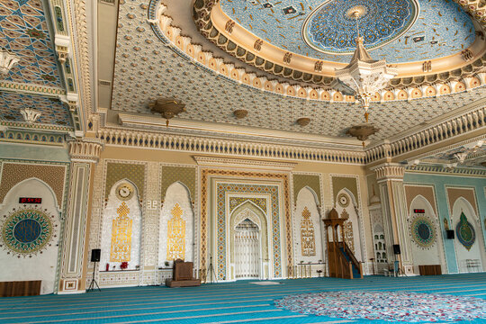 The prayer hall in Jami Mosque Hazrati Imam, Tashkent