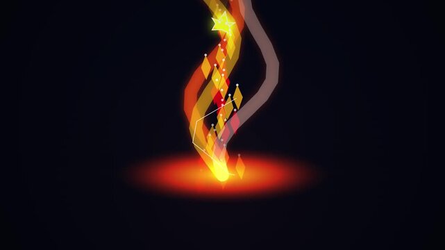 Stylized 2D Hand-Drawn Magical Flame Animation Loop for Fantasy Game Design and Visual Effects