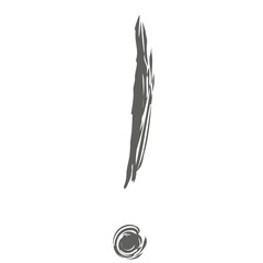Obraz premium Hand Drawn Doodle Exclamation Mark. Vector Marker Brush Stroke Punctuation Mark Isolated on Transparent Background