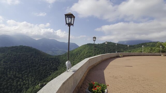 A sanctuary dedicated to Jesus in the mountains of the province of Avellino in Montella. Italy.