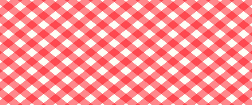 Halloween plaid tablecloth with red checkered pattern background. Isolated flat vector illustration.eps.10