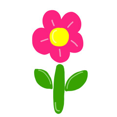 Fototapeta premium Wild flower in pink