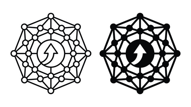Growth and scalability concept with network node connection, scalability