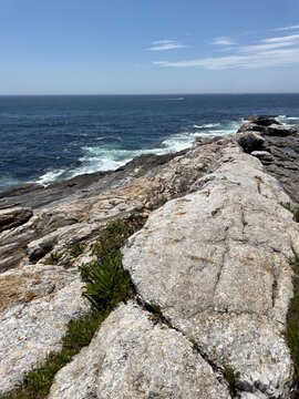 rocky coast of the sea