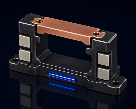 HBM Package Thermal Compression Frame 3D Render for Advanced Memory Cooling Technology