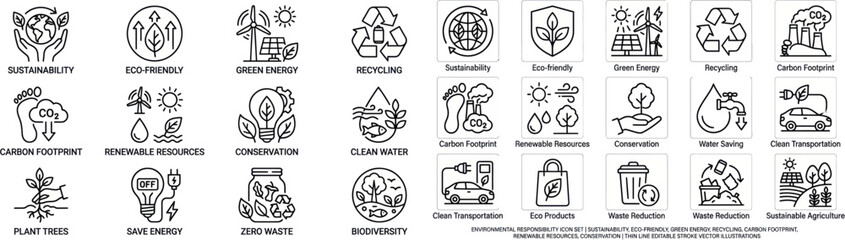 Various icons representing different categories and concepts are shown here. © Terastal 