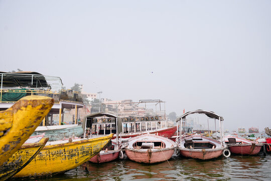 Boats on the Ganges River