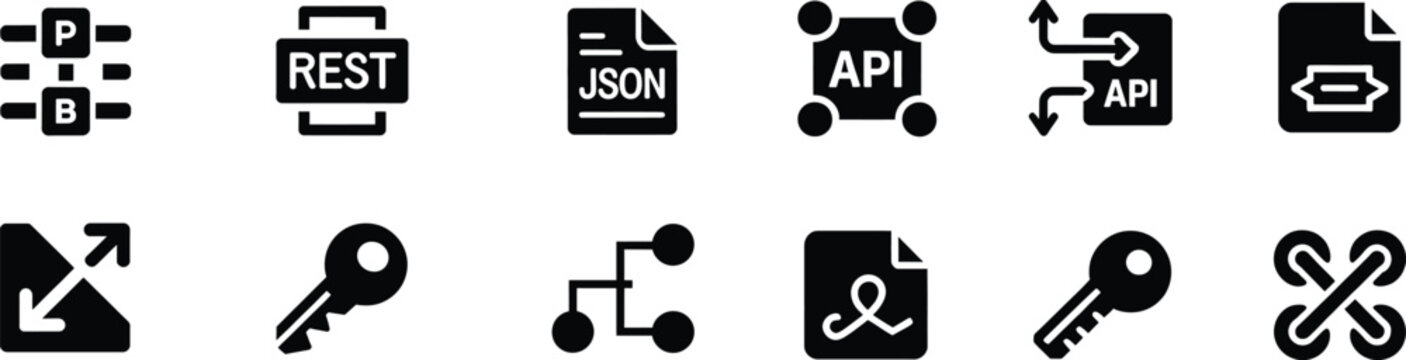 Set of programming language and coding icons, collection includes html, css, js, python, and folder symbols.