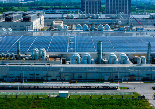 olar panels and industrial ventilation ducts 