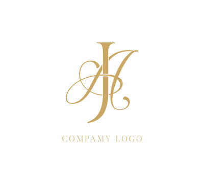 AJ wedding letters logo monogram