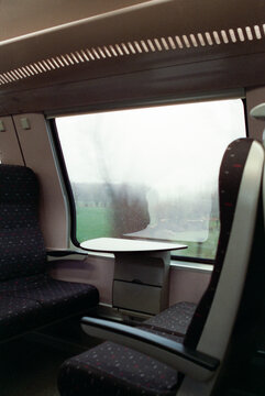 Train Interior with Window View