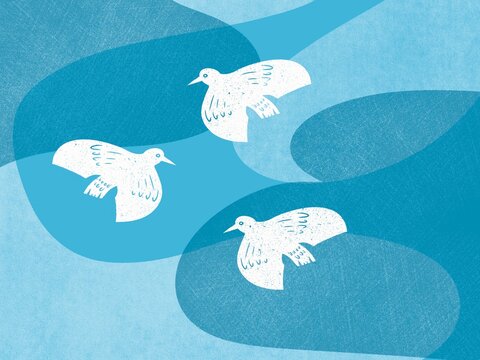 minimal bird pattern