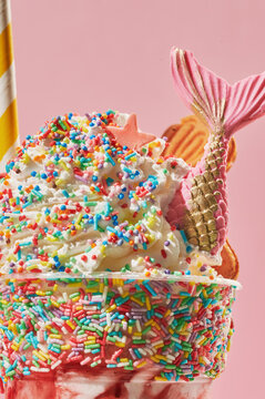 Milkshake with sprinkles