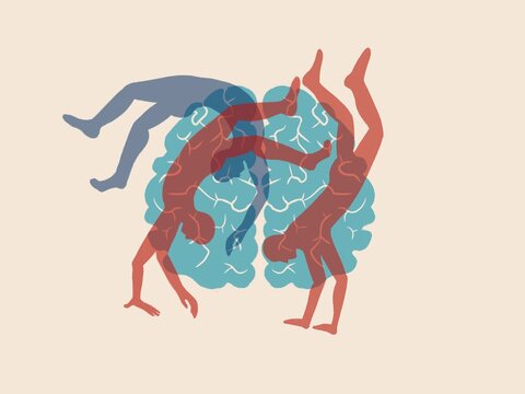 Three Figures in Motion Show the Link Between Body and Mind Activity