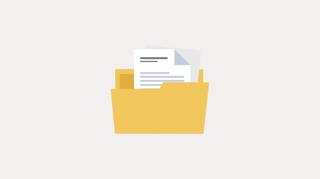 Folder Icon Animation | File Storage Document Organization Motion Graphic
