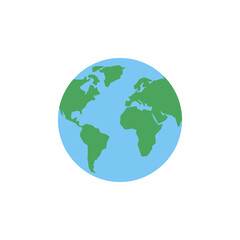Fototapeta premium The Earth rotates slowly in space showcasing continents and oceans from a distant viewpoint.