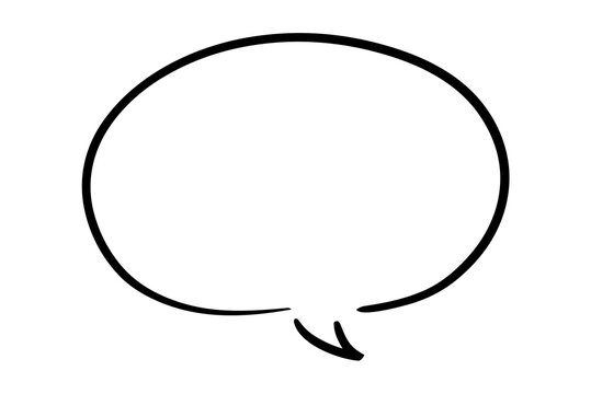 ペンの手書き吹き出し 黒