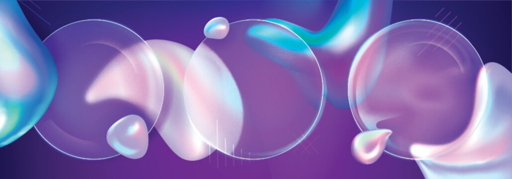 Abstract Gradient Bubble Background with Soft Holographic Glow