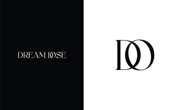 Elegant Black and White DO Monogram Vector
