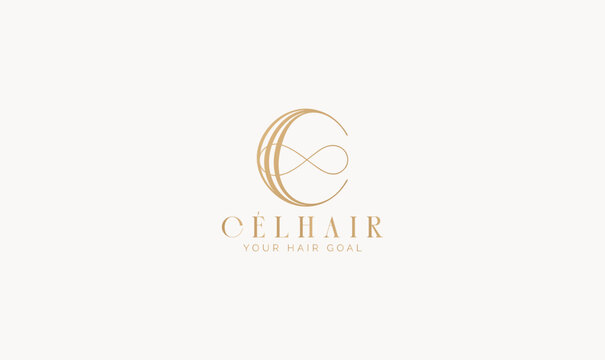 legant Gold Letter C Beauty Monogram Vector