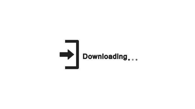 Download arrow animation with a black background.