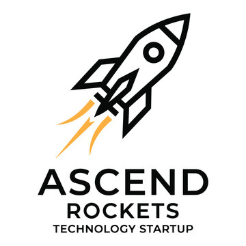 Rocket Launch Vector Logo - Technology Startup Brand Icon