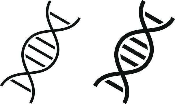 DNA icon set. Genetic Genome Symbols for Biotech, Healthcare and Medical Science. Double Helix sign. medicine evolution concept