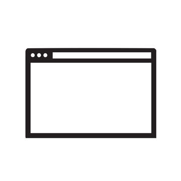 Browser window icon simple vector illustration of a web browser interface