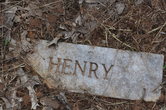 Name Henry on Headstone Death Concept