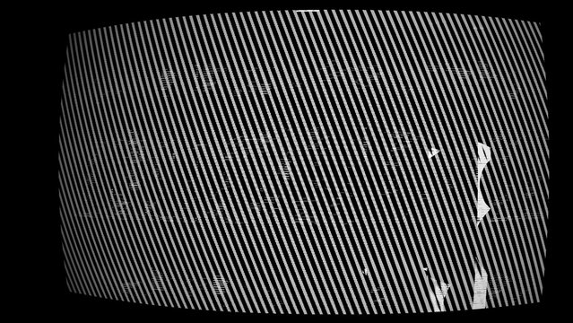 Glitch texture, old CRT monitor screen simulation with monochrome stripes, retro VHS noise and curved pixel display artifacts