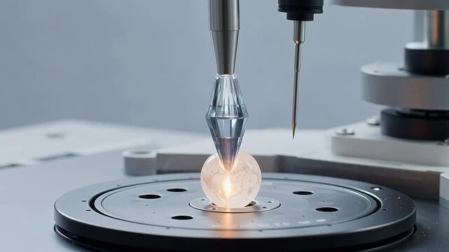 Nanoparticle Compression Test - Single Particle Fracture in Macro View