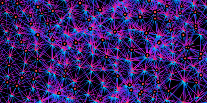 Digital network connection lines forming a complex abstract data structure pattern