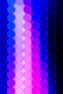 3D vertical circle gradient pattern blends pink and dark blue.