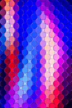 3D multicolor circle wave pattern flows through vivid neon bands.