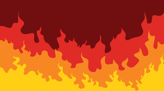 Abstract global warming heatwave background with yellow and red liquid fire waves