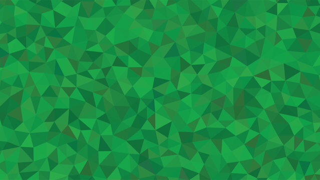 Green low poly abstract background, modern triangles geometric pattern, triangular mosaic vector wallpaper, nature inspired dark green shapes, contemporary digital design texture for web and