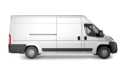 Delivery Van Mockup, layout for presentation. 3D render illustration. © Qasim