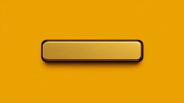 Gold Name Plate on Bright Yellow Background with Black Border
