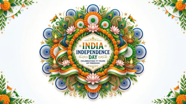 Vibrant india independence day celebrations 77 years of freedom