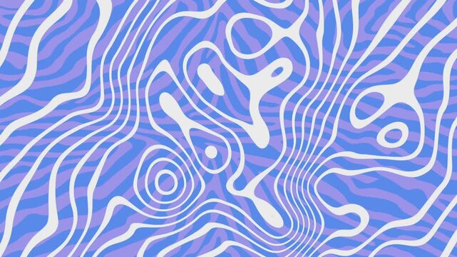 Animated liquid wavy pattern with flowing organic shapes in vibrant blue and purple colors creating a hypnotic and modern abstract visual effect