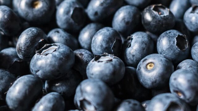 Fresh Blueberry Texture Background, Ripe Organic Berry