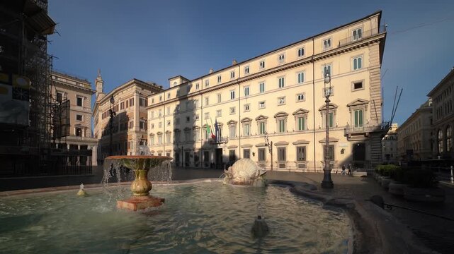 Palazzo Chigi, baroque and renaissance styled building, seat of the Council of Ministers and the official residence of the Italian Prime Minister in Rome, Italy
