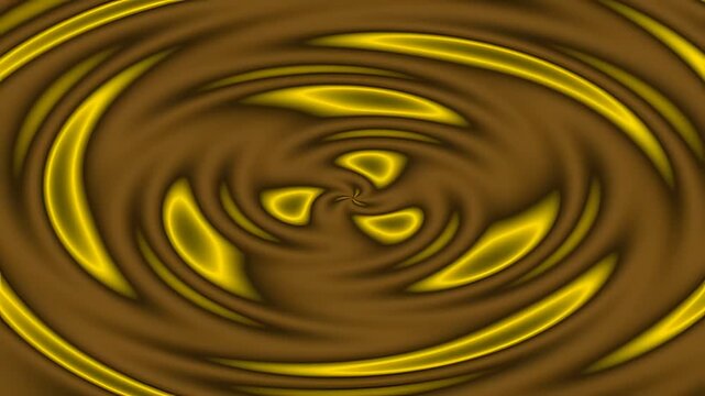 Hypnotic Golden Swirls Background Loop