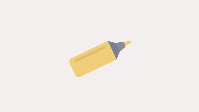Marker Pen Icon Animation | Writing Highlighter Tool Motion Graphic
