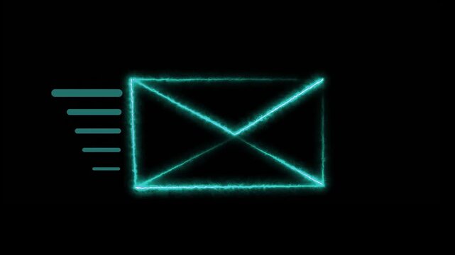Animated Email Message Icon | Envelope Notification | Seamless Loop | 4K
