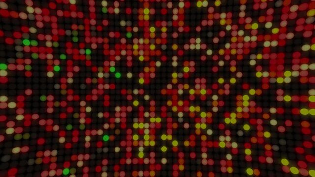 Flashing neon LED lights party background. Glowing disco video wall animation. Suitable as a party or nightclub background 4K neon futuristic concert stage wall loop background