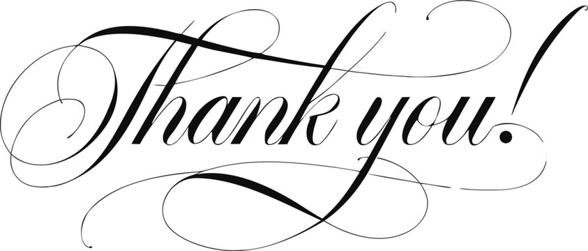 Thank You Typography Design | Hand Lettering Thank You Illustration | Appreciation Quote PNG