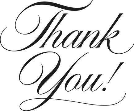 Thank You Typography Design | Hand Lettering Thank You Illustration | Appreciation Quote PNG